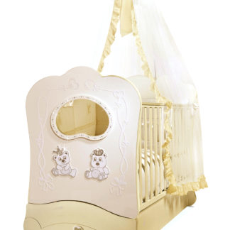 ბავშვის საწოლი Feretti FMS Oblo Majesty Brillante სპილოს ძვალი