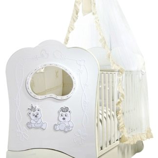 ბავშვის საწოლი Feretti FMS Oblo Majesty Brillante თეთრი