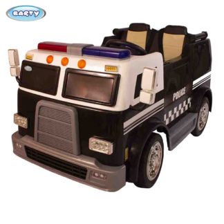 ელექტრო მანქანა Barty Police, შავი, განათება / ხმა