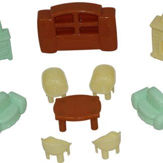 ავეჯის კომპლექტი თოჯინებისთვის, 10 ელემენტი