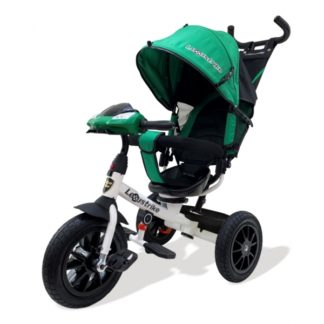 3 ბორბლიანი ველოსიპედი Lexus Trike 12'/10' თეთრი/მწვანე