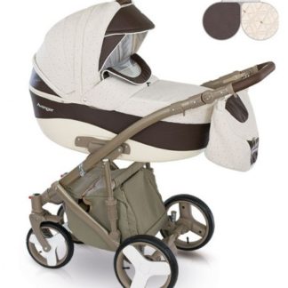 ბავშვის ეტლი Camarelo Avenger Lux 2 in 1, კრემისდა ყავისფერი