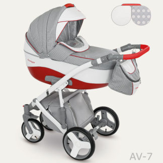 ბავშვის სასეირნო ეტლი Camarelo Avenger Lux 2 in 1, წითელი-ნაცრისფერი