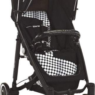 ბავშვის ეტლი Brevi ბავშვის სასეირნო ეტლი კრისტალი, შავი და თეთრი