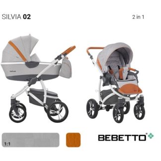 ბავშვის ეტლი Prime Silvia 2 in 1, შასი თეთრი / BIA