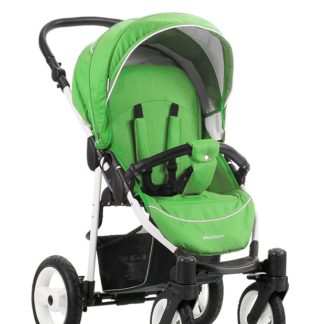 ბავშვის სასეირნო ეტლი Rainbow, ღია მწვანე, შასი თეთრი / BIA