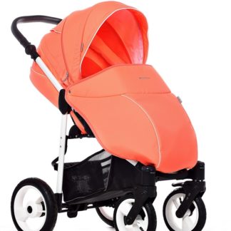 ბავშვის ეტლი Rainbow, Coral, Chassis White / BIA