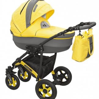 ბავშვის სასეირნო ეტლი Camarelo Carmela 2 in 1, ყვითელი-ნაცრისფერი