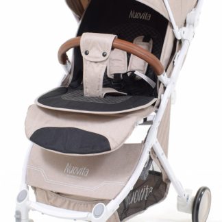 ბავშვის სასეირნო ეტლი Nuovita Giro, კრემისფერი, შასი თეთრი