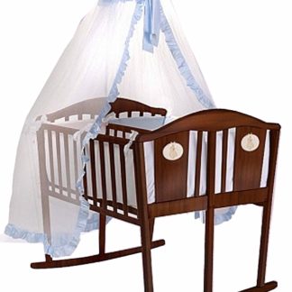 აკვანი ტყუპებისთვის ლეიბებით Culla Gemellare Doppio Nidi Enchant ფერი Noce Walnut