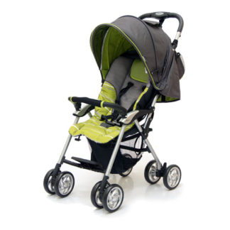 ბავშვის ეტლი Elegant, მუქი ნაცრის/ მწვანე, ზოლები