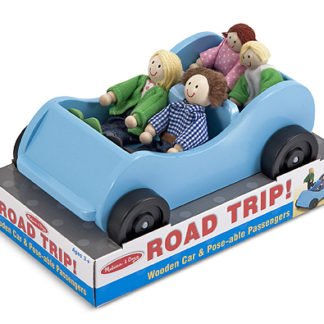 თამაშის კომპლექტი - ავტომობილი და თოჯინები ოჯახი