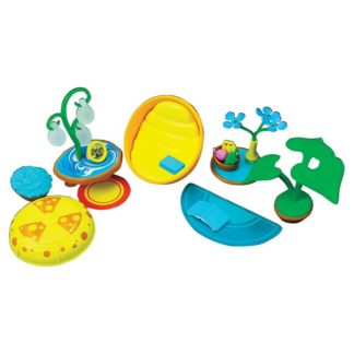 Monchhichi სერიის მისაღები აქსესუარები მითითებულია ლურჯი ხალიჩით