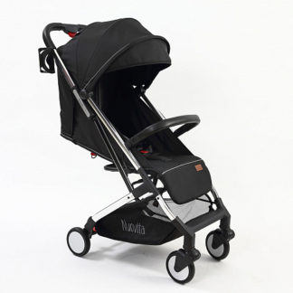 ბავშვის სასეირნო ეტლი Nuovita Anima, შავი, ვერცხლი