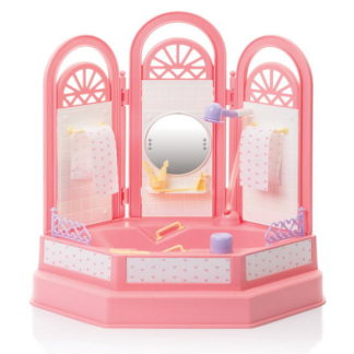 თამაშის კომპლექტი - აბაზანა პატარა პრინცესა სერიიდან, წყალმომარაგების მექანიზმით