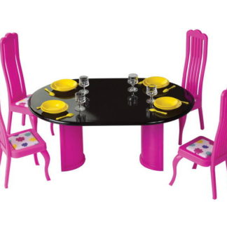 სასადილო ოთახი თოჯინების სახლის Zephyr, პაკეტში, ზომა 24 x 5 x 32 სმ.