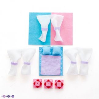 ტექსტილის ნაკრები დახურული სახლების სერიისთვის - ანასტასია