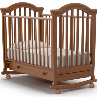 ბავშვის საწოლი Nuovita Perla dondolo. მუქი კაკალი