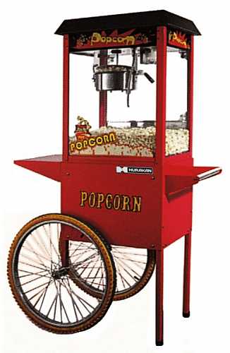 პოპკორნის მანქანა POPCORN MACHINE WITH CART HURAKAN HKN-PCORN-T