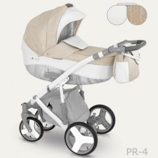 ბავშვის სასეირნო ეტლი Camarelo Pireus 2 in 1, კრემისდა თეთრი