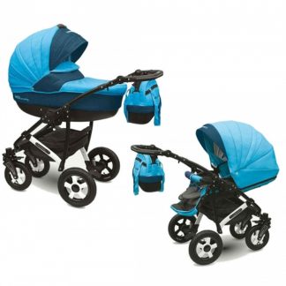 ბავშვის სასეირნო ეტლი 2 in 1 Camarelo Sevilla, ლურჯი ლურჯით