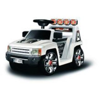 ელექტრო მანქანა 12W ბატ. 6V4 5Ah, მეტალოპლასტმასის დისკები, განათება / ხმა, თეთრი