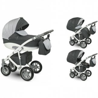 ბავშვის ეტლი Camarelo Sirion 2 in 1, მუქი ნაცრისბრილიანტით