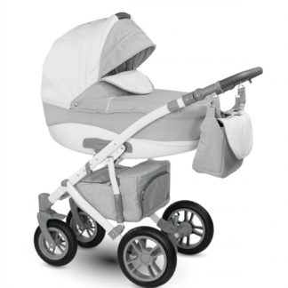 ბავშვის სასეირნო ეტლი Camarelo Sirion 2 in 1, ღია რუხი რომანთებით