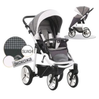 ნიკო ბავშვის სასეირნო ეტლი - თეთრი / ბიას შასი - slw24