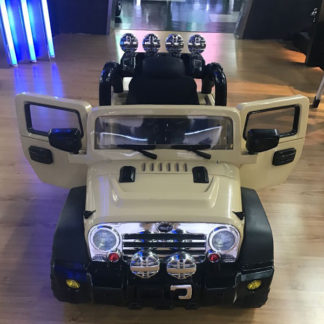 ელექტრო მანქანა Jeep Bugati, კრემისფერი, განათება / ხმა