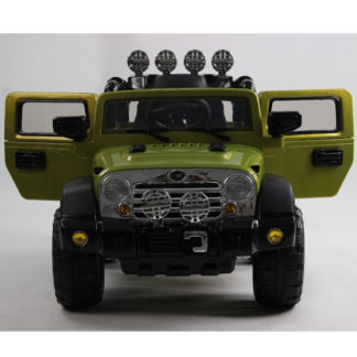 ელექტრო მანქანა Jeep Bugati, მწვანე, განათება / ხმა