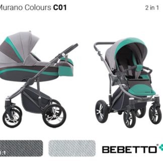 ბავშვის სასეირნო ეტლი Murano Colors 2 in 1 - შასი მქრქალი გრაფიტი / გრმ - c01