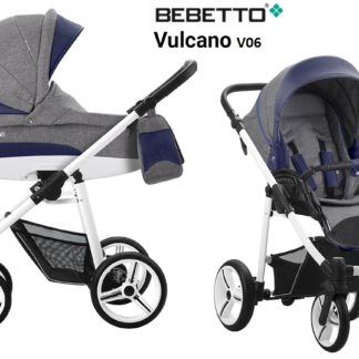 ბავშვის ეტლი Bebetto Vulcano New 2 in 1, შასი თეთრი / bia ​​V06