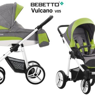 ბავშვის ეტლი Bebetto Vulcano New 2 in 1, შასი თეთრი / BIA