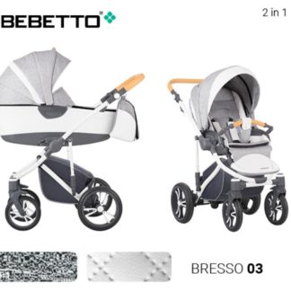 ბავშვის ეტლი Bebetto Bresso 2 in 1, შასი თეთრი / BIA 03